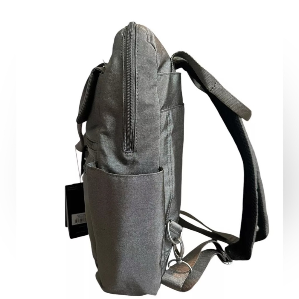 Baggallini Gray Metallic Backpack - Picture 3 of 13
